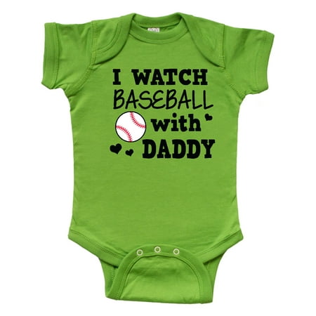 

Inktastic I Watch Baseball with My Daddy Gift Baby Boy or Baby Girl Bodysuit