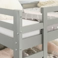 thumbnail image 4 of Walker Edison Solid Wood Twin over Twin Floor Bunk Bed, Grey, 4 of 11