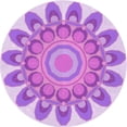 thumbnail image 1 of Ahgly Company Machine Washable Indoor Square Transitional Blossom Pink Area Rugs, 3' Square, 1 of 7