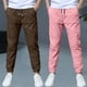 thumbnail image 2 of Odeerbi 2 Pack Boys Summer Cotton Linen Jogger Pants Casual Lightweight Elastic Waist Drawstring Sweatpants Para 3-13 Años, 2 of 9