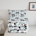 thumbnail image 5 of meiyoeat Blue Plaid Farm Cow Full Size Comforter Sets,Cute Animal Print Bedding Comforter Set For Girl,Reversible,3-Piece,1 Comforter and 2 Pillowcases, 5 of 7