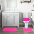 thumbnail image 2 of Gorgeous Home Linen Bathroom 6 Modern Solid Print 3-Count Magenta Pink Polyester Bath Rugs, 18 x 28, Non-Slip Backing, 2 of 4