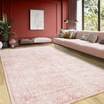 thumbnail image 2 of area rug Nursery Rug for Baby Girl Neutral Blush Pink Boho Floral Washable Soft Faux Wool Area Rugs for Living Room Bedroom,5x7ft indoor rug decoration Independence, 2 of 9