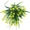thumbnail image 1 of Ramo de flores artificiales de gypsophila de imitación de plástico para bodas y fiestas. Amarillo, 1 of 9