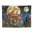 thumbnail image 5 of PRATYUS Mushroom Tapestry Moon Star Tapestry Starry Sky Tapestry Vintage Aesthetic Tapestry Nature Plant Tapestry Floral Flower Tapestry Butterfly Night Tapestry Wall Hanging Decor for Home Painting, 5 of 6