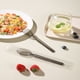thumbnail image 5 of Penkiiy 50 cucharas de plástico desechables de alta resistencia, platería de plástico de lujo se parece a los cubiertos reales-Utensillos perfectos para eventos de catering, restaurantes, 5 of 9