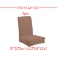 thumbnail image 4 of Wosthever 2 piezas de fundas para sillas divididas de grano de maíz, funda protectora sólida, Protector exterior, funda giratoria de estilo Simple para Decoración del hogar Chocolate Wosthever HA012477-06, 4 of 6