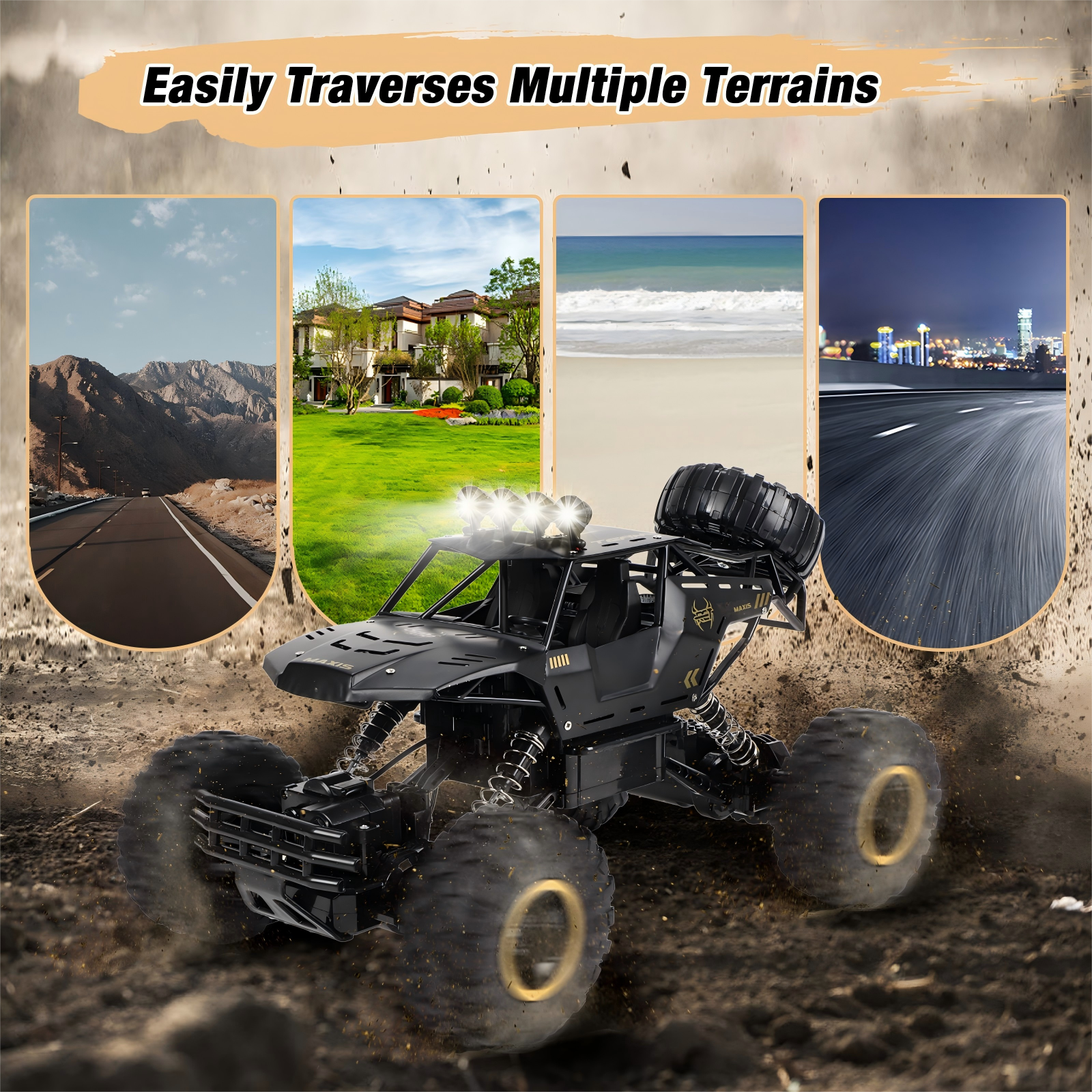 Wisairt 1:12 RC Monster Truck 4WD Off-Road Remote Control Car photo 8