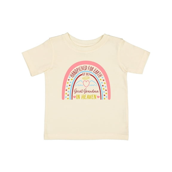 Inktastic Handpicked for Earth by My Great Grandma in Heaven Rainbow Boys or Girls Baby T-Shirt