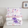 thumbnail image 5 of meiyoeat Cartoon Mermaid Print Twin Comforter Sets For Girls,Magic Ocean Animals Bedding Set,Pink Reversible,2pcs,1 Comforter and 1 Pillowcase, 5 of 7