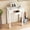 White-23.6 in, variant on BESKADI Solid Wooden Desk with Drawers - 24 x 16 Inch Narrow Desks, Rubberwood Mid Century Modern Desks, Small Writing Desk for Bedroom|Small Spaces - Walnut Color
