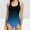 Dark Blue, variant on Itsame Womens One-Piece Swimsuit, Plus Size Gradient Athletic Training Surfing Suit Dark Blue S-XXXL