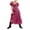 Purple, variant on Womens Floral Summer Dress Casual Wrap V Neck Short Sleeve Belted Beach Bohemian Maxi Dress