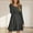 Dark Gray, variant on Women's Ribbed Knit Dress, Long Sleeve Sweater Dress Solid Color, Round Neck Casual Bodycon Mid-Length Dress