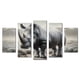 thumbnail image 1 of Cuadro decorativo Cuadros Abigail Rinoceronte Gris 5 Piezas, 1 of 3