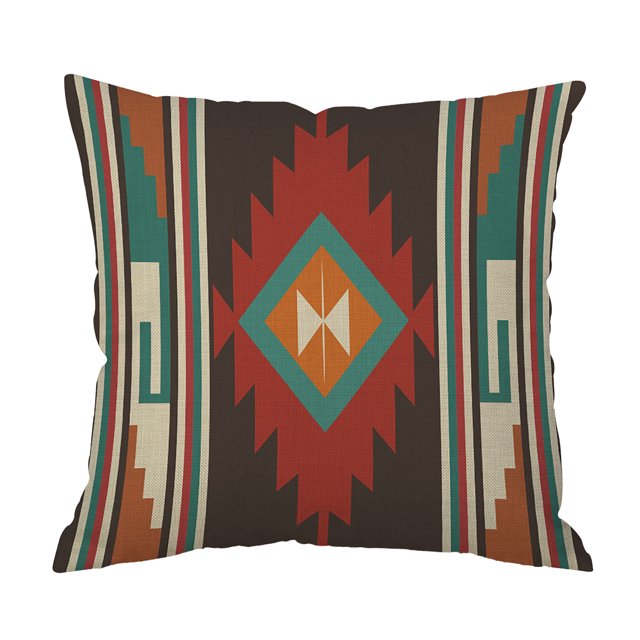 Panxico Housse de Coussin en Lin Simple Coussin Géométrique Housse de Coussin Simple pour Canapé