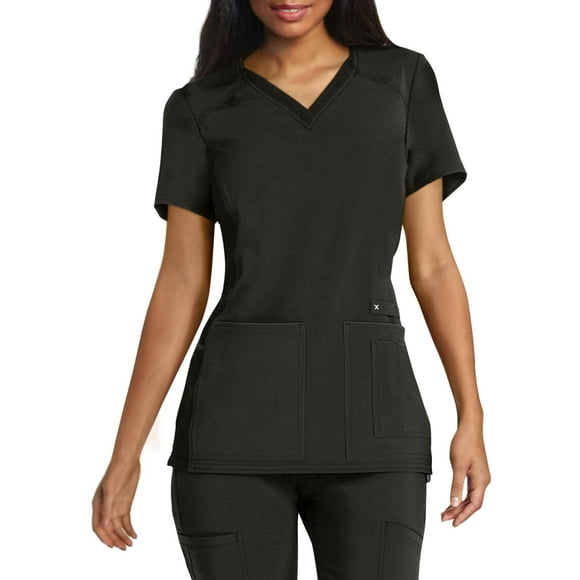 Cherokee Women's iflex CK605 V-Neck Knit Panel Top