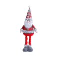 thumbnail image 6 of Christmas Plush Santa Claus Figurine with Retractable Telescopic Legs, Standing Xmas Holiday Decor Ornament, Festive Party Gift Doll, 6 of 7