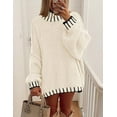 thumbnail image 4 of PRETTYGARDEN Women's Winter Oversized Pullover Sweaters Long Sleeve Mock Neck Chunky Knit Slouchy Jumper Tops, 4 of 10