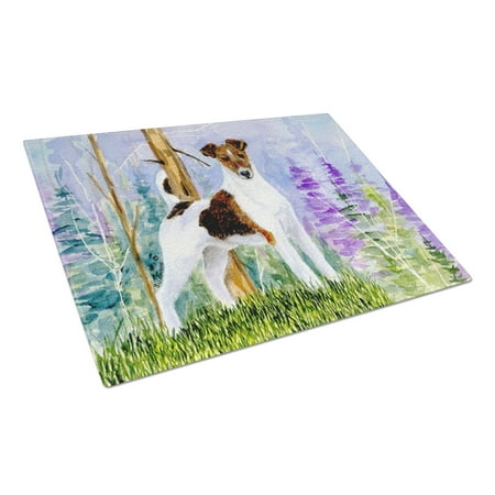 

Carolines Treasures SS8640LCB Jack Russell Terrier Glass Cutting Board Large 12H x 16W multicolor