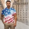 thumbnail image 6 of Aplkyhs Matching Golf Shirts for Couple Tie Dye Patriotic Star Quarter Zip Mens Hawaiian Shirt Moisture Wicking Suitable for Outdoor Sports Soft and Comfortable Lapel Design, 6 of 6