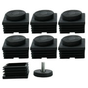 Uxcell M8 Leveling Feet 50 x 50mm Square Insert Adjustable Furniture Glide 8 Sets
