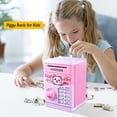 thumbnail image 4 of Hucha para niños, hucha digital con contraseña, hucha ATM para monedas y billetes, regalos de cumpleaños festivos para niños, niñas, color rosa, 4 of 7