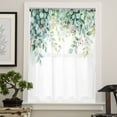 thumbnail image 4 of Eucalyptus Semi Sheer Curtains Drapes for Living Room, Bedroom, French Doors Window 96 Inches Long, Leaf Branch Nature Fruit Spring Summer Rod Pocket Chiffon Curtain Drapery Voile Draperies Panel, 4 of 6