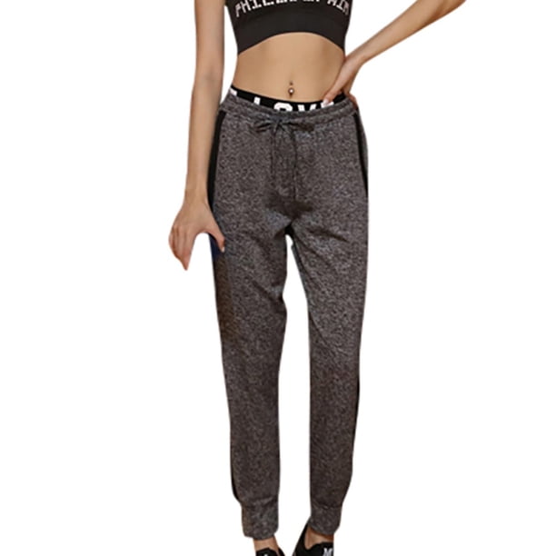 Gibobby Pantalones de yoga Pantalones Pantalones deportivos mojados Lady Trouser Yoga Pantalones de cintura de alta Pantalones de mujer(Gris,M)