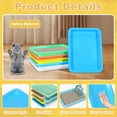 thumbnail image 3 of GHSDFBB 6 Pcs Kitten Litter Box, 6-Color Open Kitten Litter Box, Shallow Litter Box, with a Litter Scoop, Suitable for Cats and Other Small Pets, 3 of 7