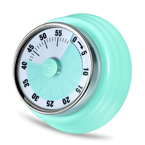 Temporizador mecánico magnético Temporizador de cuenta regresiva de cocina visual de 60 minutos con alarma para cocinar, hornear, niños deportivos (rojo / azul) Ormromra FLD-2519