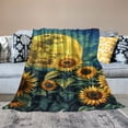 thumbnail image 2 of BCIIG Sunflowers Warm Lightweight Blanket Soft Fleece Throw Blanket All Seasons Super Soft Blanket for Living Rooms Sofa Decor Gifts 60x80in, 2 of 6