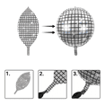thumbnail image 3 of 32pzs Globos Metal Disco Esfera Ball Decoración Fiesta Xtellar Plata Metal Disco, 3 of 3