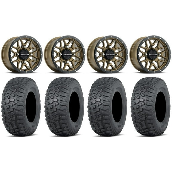 Raceline Krank 14" Wheels Bronze 32" Terra Hook Tires Polaris RZR XP 1000 / PRO XP / Ranger XP 900/1000