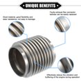 thumbnail image 3 of Car Exhaust Flexible Pipe Bellows 76x100mm 2.99"x3.94" Universal Durable Stainless Steel Silver Tone, 3 of 6