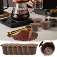 thumbnail image 1 of Ovzne 6 Pcs Capsules de Café Rechargeables Réutilisables avec 1 Cuillère à Café et 1 Brosse en Liquidation, 1 of 8
