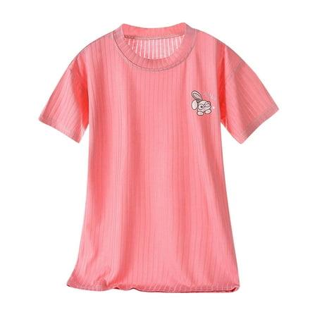 

Toddler Dress Summer Girl s Nightdress Thin Style Short Sleeved Home Clothes Rabbit Print Teenage Robes Girls Baby Clothes with Cats Kids Robes for Big Girls Coat Girls Girl Pajamas Size 6 Baby Girl