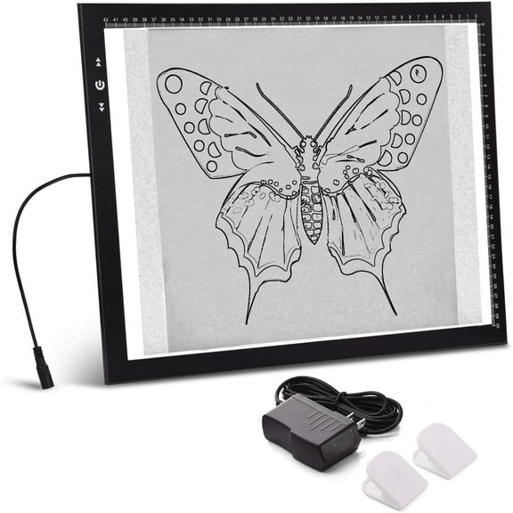 A3 Artist tracing Light Box Copy Table, 12V1A Adapter Power Dimmerable 6000 Lux Lock Button Artcraft Light Pad for Tatto Drawing, Sketching, Animation,Diamond Painting