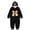 Black#9527, variant on BOOMNY Halloween Unisex Men Womens Flannel Onesie Pajamas Hallowmas Bowknot Graphic Long Sleeve Hooded Pjs Jumpsuit Cozy Warm Loungewear Homewear