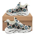 thumbnail image 1 of Zapatillas planas informales para mujer, cómodas y transpirables para correr al aire libre, de verano, con estampado de tótem tribal africano., 1 of 6