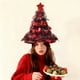 thumbnail image 1 of Sombrero Navideño De Plástico Adorno de estrella para la punta del árbol de Navidad: Gorro de Papá Noel, 38 x 34 x 18 cm, rojo (1 unidad) Rkxzt, 1 of 8