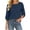 Navy, variant on Cilsoka Womens 3/4 Sleeve Tops and Blouses Dressy Casual Crewneck Shirt for Business Work Summer Trendy Vacation Tshirt