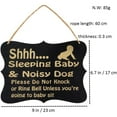 thumbnail image 2 of Do Not Disturb Sign Baby Room Hanging Wooden Decorative Sign (Black), 2 of 5