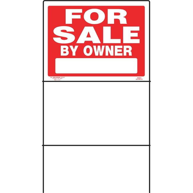 Sign "For Sale" Red/White Plastic 18 x 24-In. 