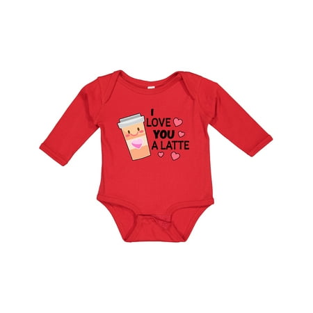 

Inktastic I Love You a Latte with Coffee Cup Gift Baby Boy or Baby Girl Long Sleeve Bodysuit