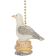 thumbnail image 2 of Coastal Beach Decor Sea Gull Seagull Perched On Piling Fan Light Pull, 2 of 2