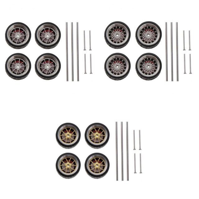 Rueda de goma de coche para modelos de coche RC 1/64, accesorio para adultos con tapas de extremos de ejes A3 A9 A13 perfke Ruedas de vehículos modificados