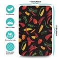 thumbnail image 5 of Hot Chili Peppers Pattern Coffee Station Mat - Eco-Friendly 4-Layer Absorbent Mat for Espresso Machine, Cartoon Illustration Drying Mat, 5 of 5