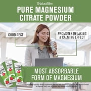 NaturalSlim MagicMag Magnesium Citrate Powder Stick for Stress, Sleep & Mood Support, 30 Packets
