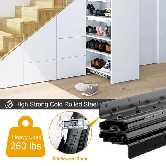 Undermount Soft-Close Drawer Slides for Thick Drawer Boxes, Silent Undermount Drawer Glides, Full Extension